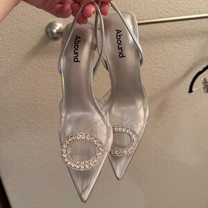 Abound Silver slingback Heels